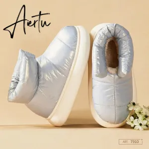 Aiertu Cute Plush Cotton Shoes Female Winter Boots Outdoor Non-slip Light Down Leisure Women's Snow Boot Platform Keep Warm Footwear