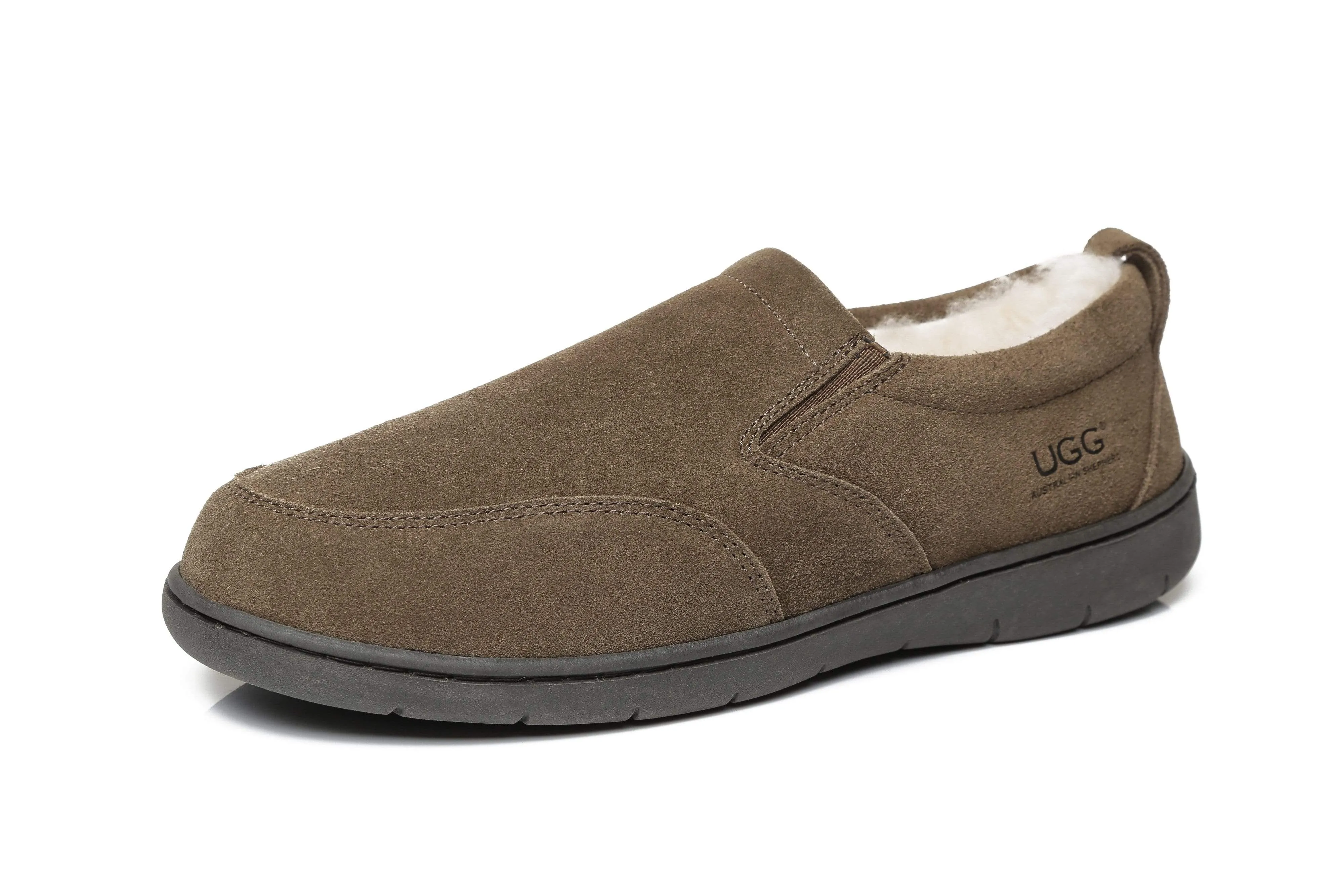 Australian Shepherd® Men Dino Ugg Moccasin Slippers