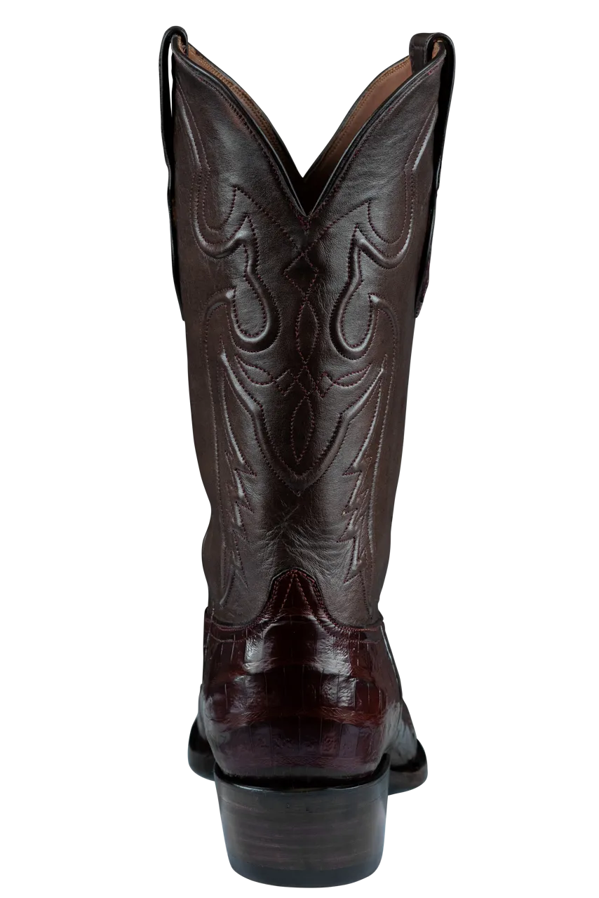Black Jack Select Caiman Belly Cowboy Boots - Italian Red