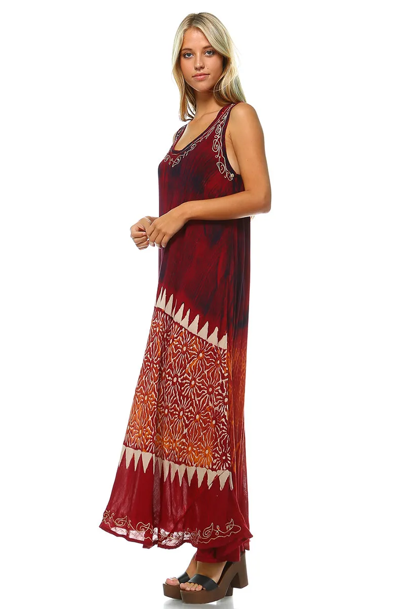 Bohemian Embroidery Maxi Dress