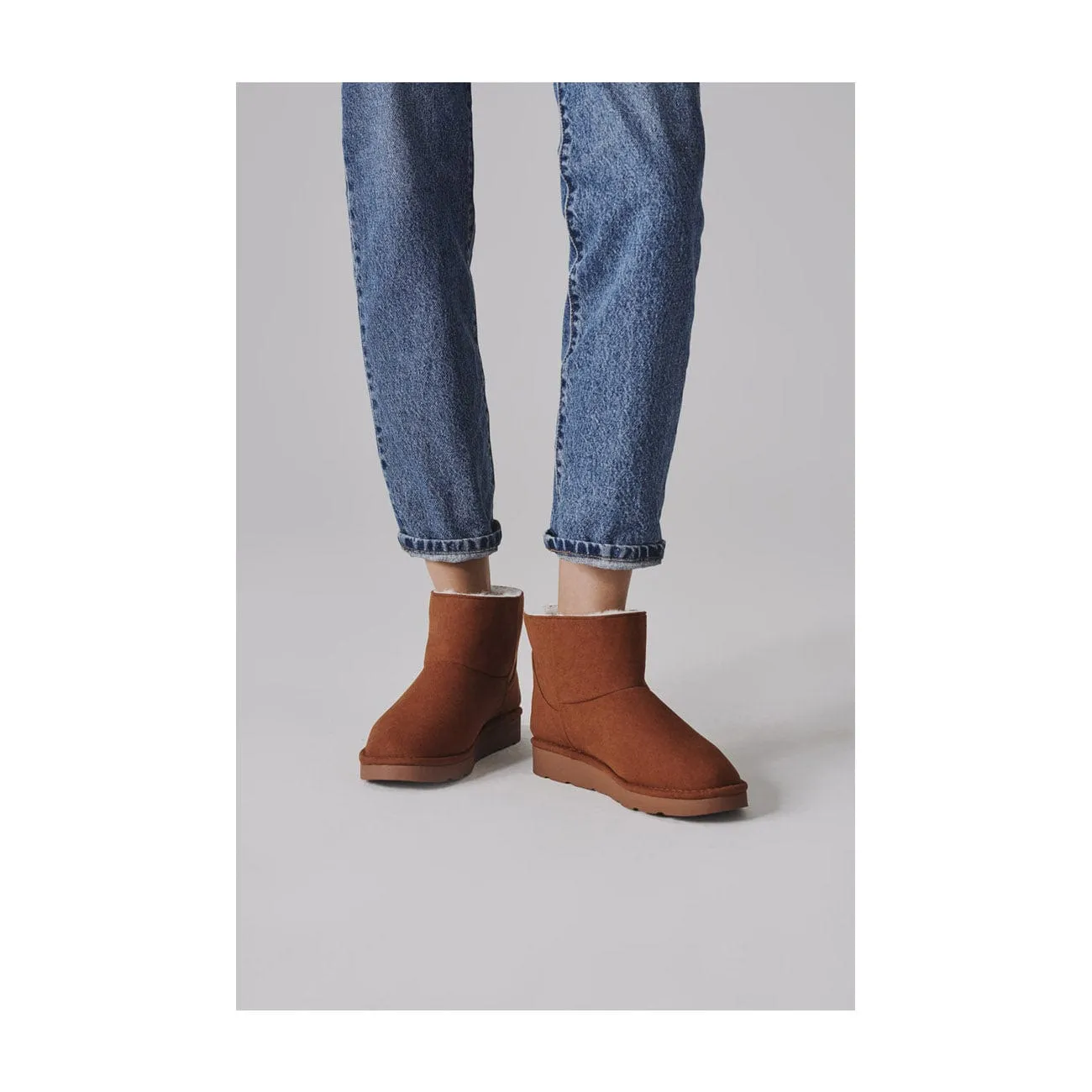 Classic Crystal Unisex Vegan Faux Fur Lined Short Boots | Multiple Colours