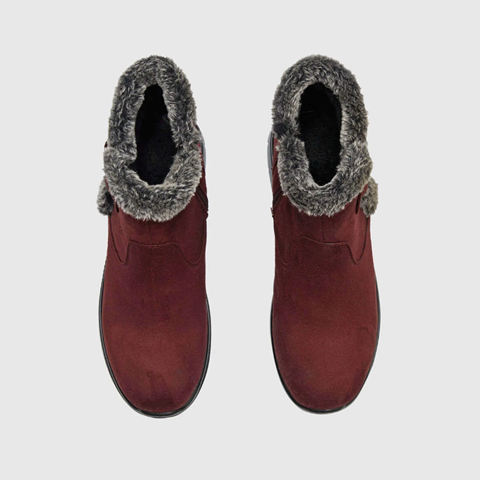 Super Soft Fur Lining Stitching Ankle Snow Boots