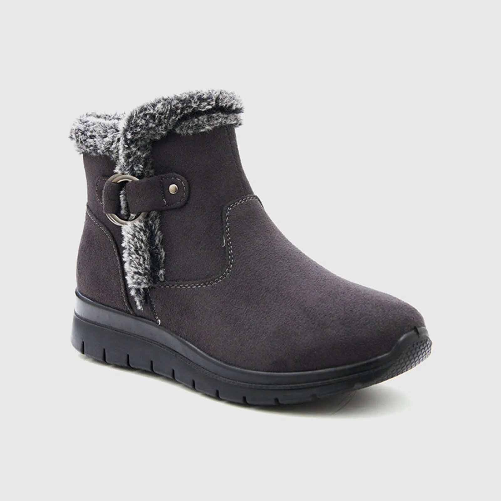 Super Soft Fur Lining Stitching Ankle Snow Boots