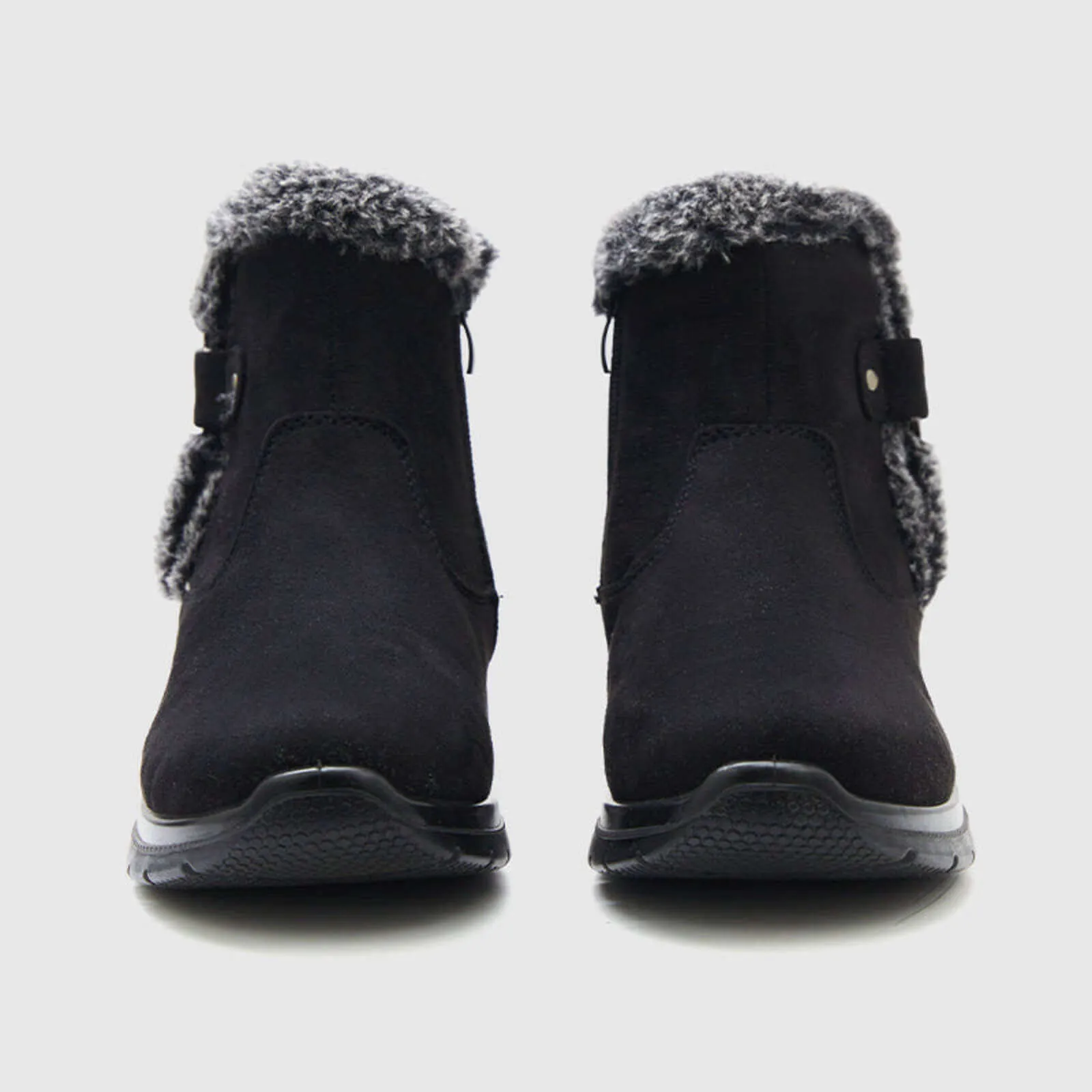 Super Soft Fur Lining Stitching Ankle Snow Boots