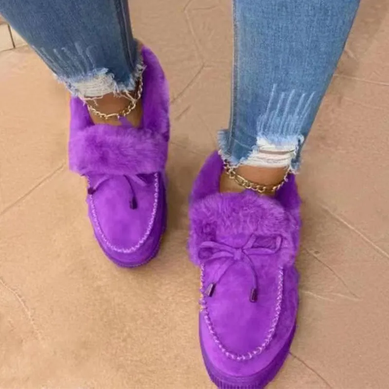 Thick Bottom And Velvet Thick Warm Cotton Shoes Women Snow Boots