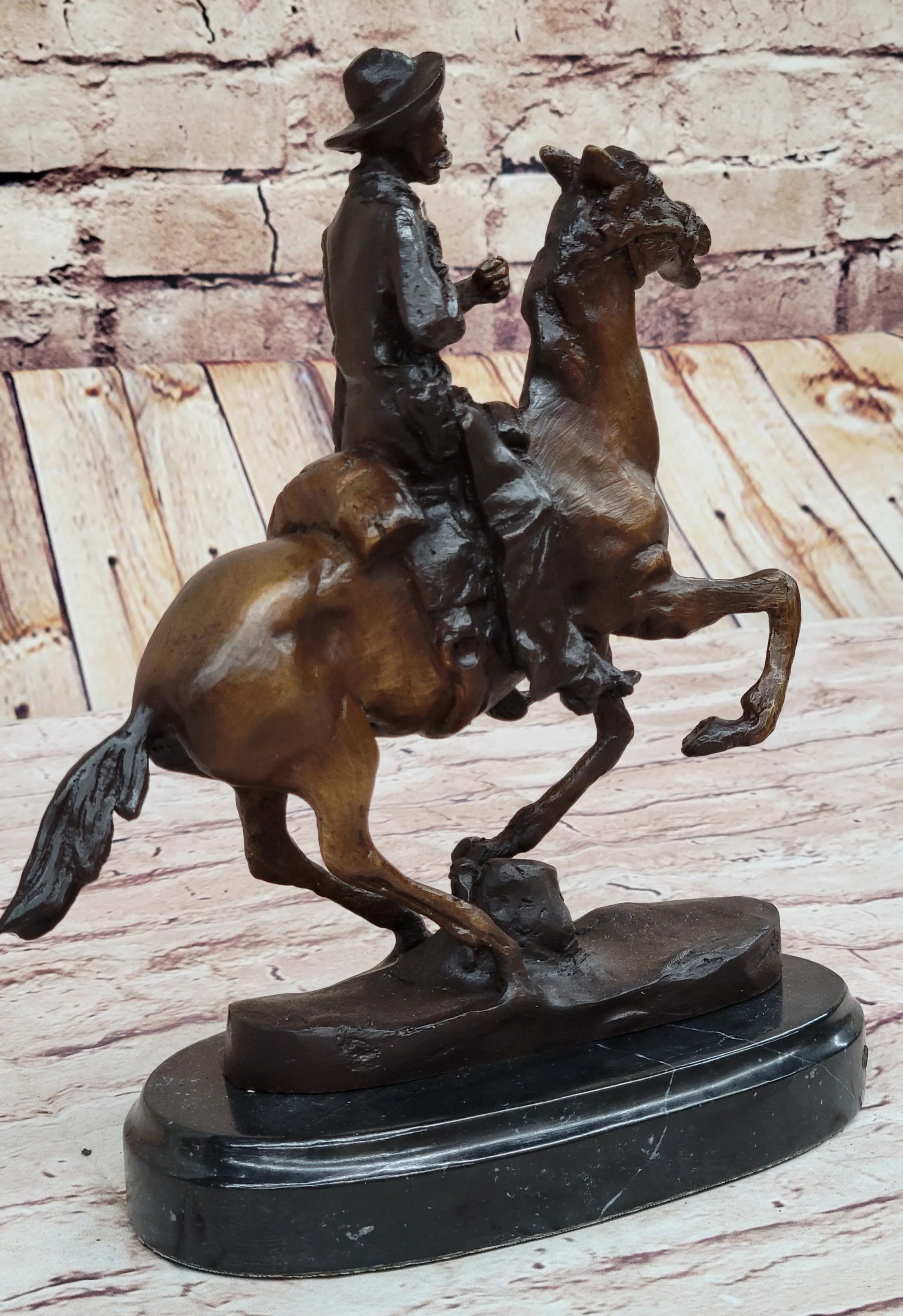Trooper of the Plains by Frederic Remington Western Bronze Statue Sculpture 10" x 10"
